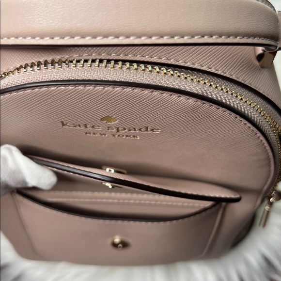 Kate Spade New York Schuyler Mini Backpack Warm Beige NWOT $299 Saffiano PVC - Picture 8 of 17